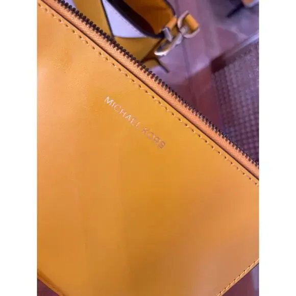 Michael Kors Mott Woven leather tote/shoulder bag in harvest fall colors - Picture 7 of 10